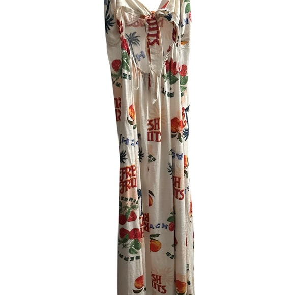 Paper Heart Womens Summer Maxi Dress Size XS FRESH FRUITS Sexy Back - Picture 2 of 12